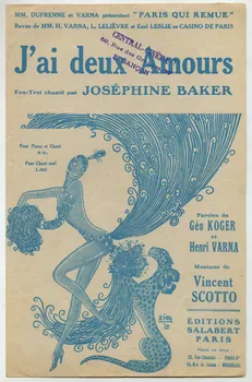 Henri Varna ; Géo Koger ; Vincent Scotto ; Joséphine Baker ; Salabert chanson petit format 1930 1966.148.13 Photo