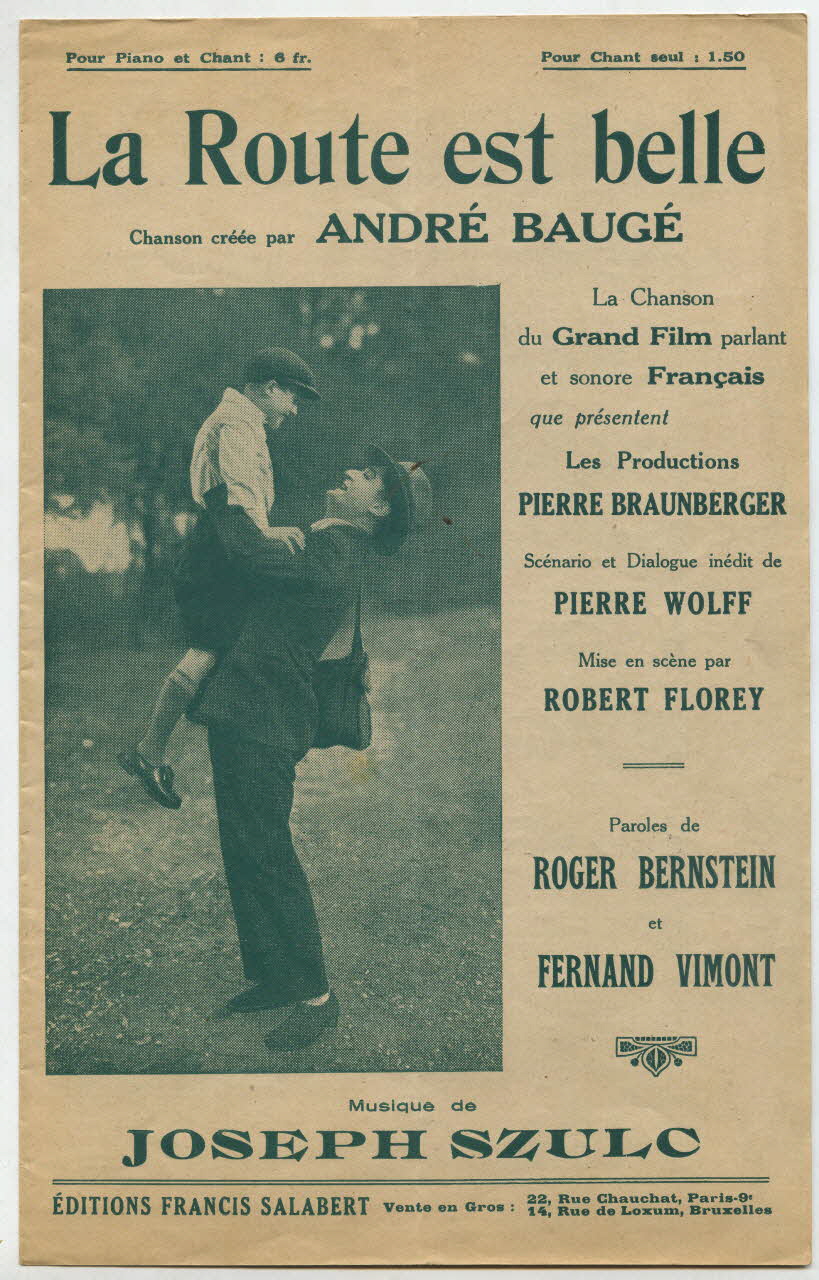 Fernand Vimont ; Roger Bernstein ; Joseph Szulc ; André Baugé ; Francis F. Salabert chanson petit format 1930 1966.148.29 Photo