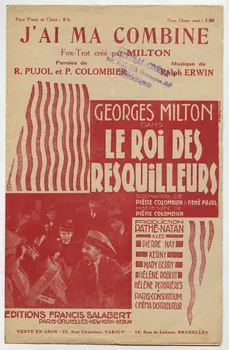 Pierre Colombier ; René Pujol ; Ralph Erwin ; Georges Milton ; Francis F. Salabert chanson petit format Paris 9ème 1930 1966.148.49  Photo