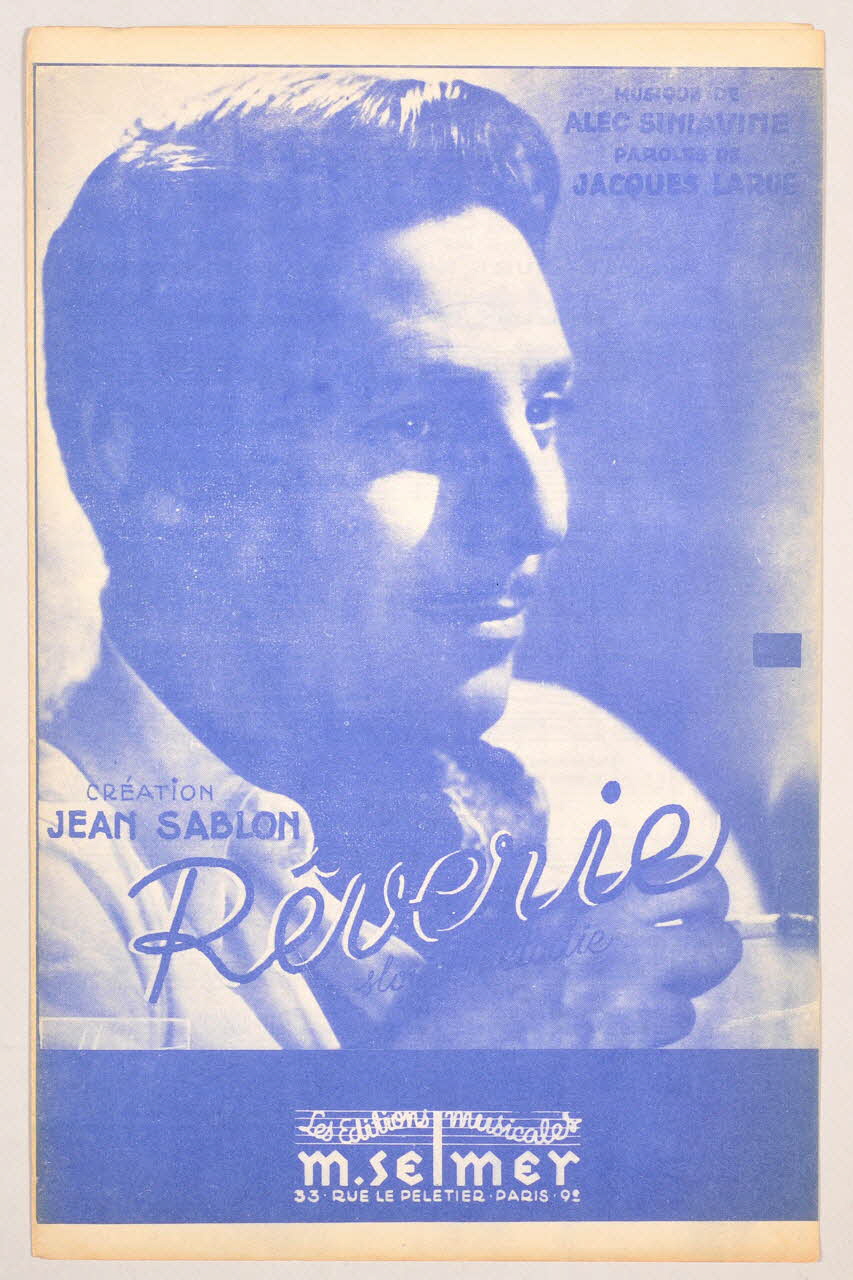 Alec Siniavine ; Jacques Larue ; Jean Sablon ; Selmer; chanson petit format 1945 1966.154.18 Photo