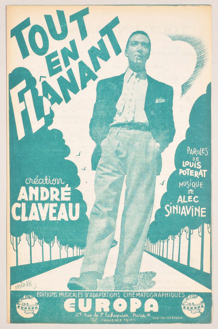 Alec Siniavine ; Louis Poterat ; André Claveau ; Europa chanson petit format Île-de-France, France 1942 1966.154.7 Photo