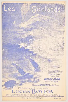 Lucien Boyer ; Damia ; Suzanne Desgraves ; Georges Ondet ; Honoré Pion chanson petit format 1911 1966.157.1 Photo