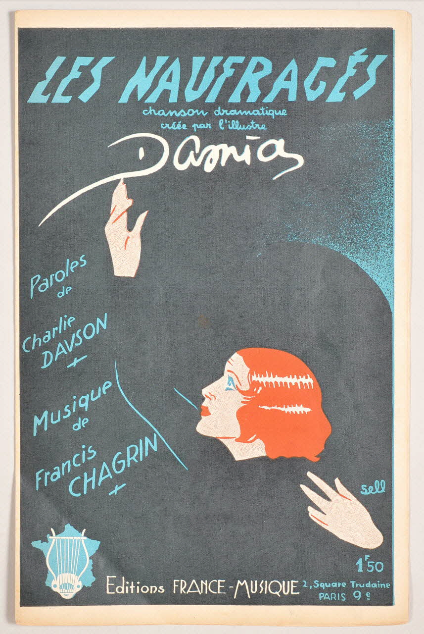 Francis Chagrin ; Charlie Davson ; Damia ; Editions France Musique; chanson petit format Paris 9ème 1934 1966.157.6 Photo