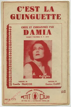 Gaston Claret ; Camille François ; Damia ; Editions Musicales Du Petit Duc; chanson petit format Île-de-France, France 1935 1966.157.9  Photo