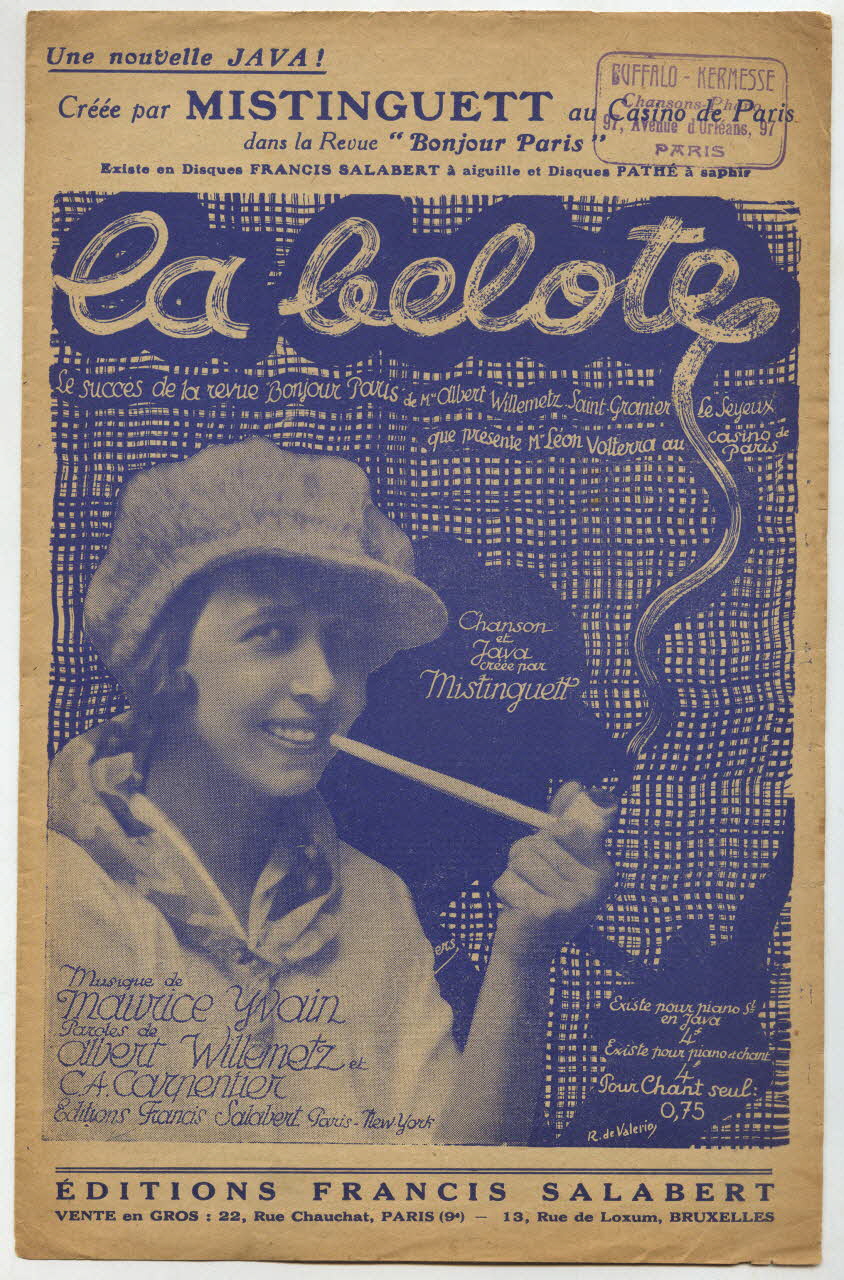 Albert Willemetz ; Maurice Yvain ; Charles-Alexis Carpentier ; Mistinguett ; Francis F. Salabert chanson petit format Île-de-France, France 1924 1966.158.139 Photo