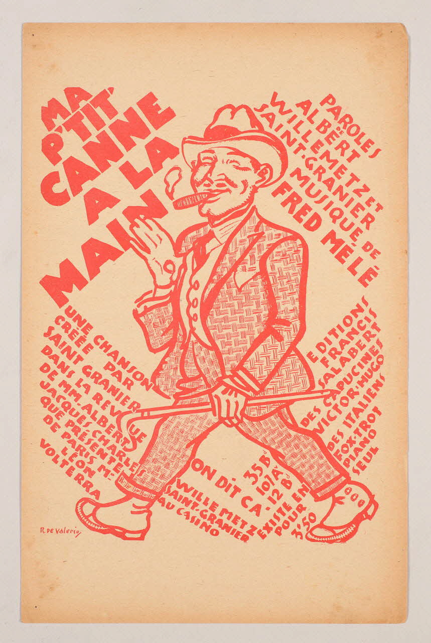 Charles Saint-Granier ; Albert Willemetz ; Fred Mêlé ; Francis F. Salabert chanson petit format Île-de-France, France 1923 1966.158.173 Photo