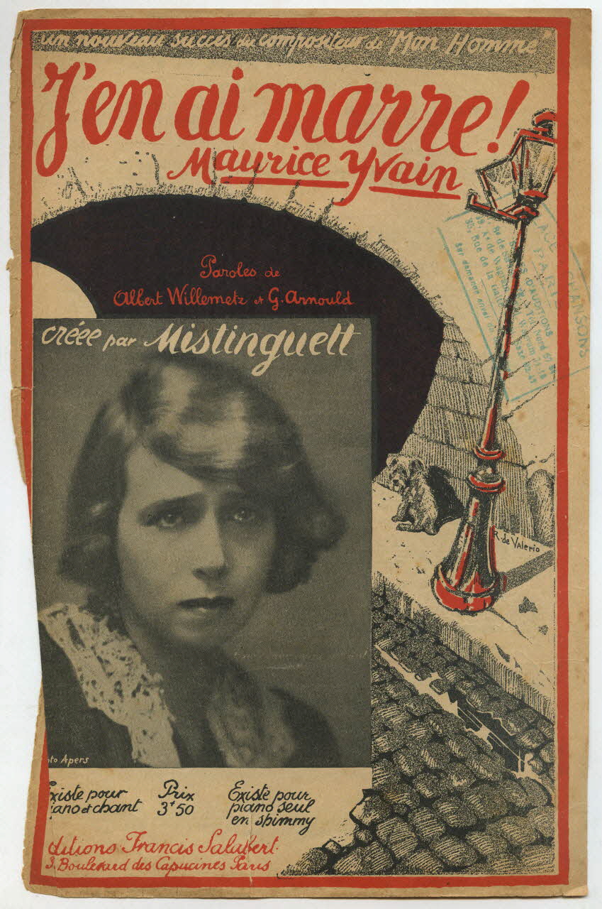 Albert Willemetz ; Georges Arnould ; Maurice Yvain ; Mistinguett ; Francis F. Salabert chanson petit format Île-de-France, France 1921 1966.158.187 Photo