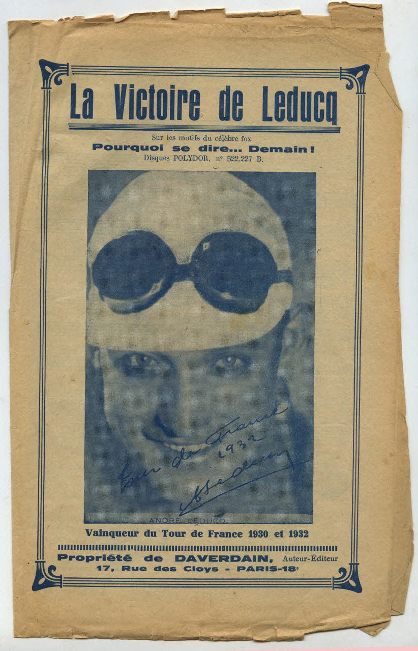 Aris ; Daverdain ; Study ; A. Olivier chanson petit format Paris 18ème 1932 1966.158.205 Photo