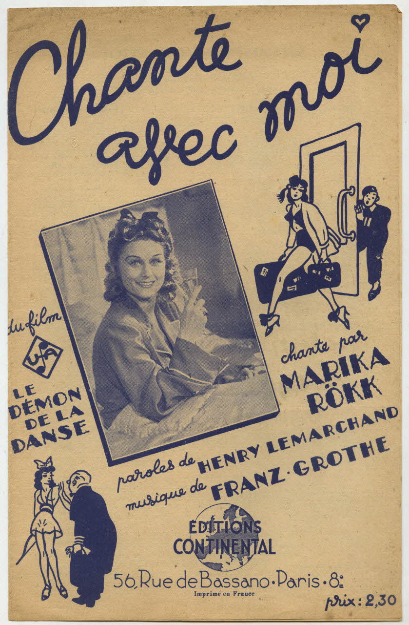 Franz Grothe ; Henry-Lemarchand ; Marika RöKk ; Continental; chanson petit format Île-de-France, France 1942 1966.158.259 Photo