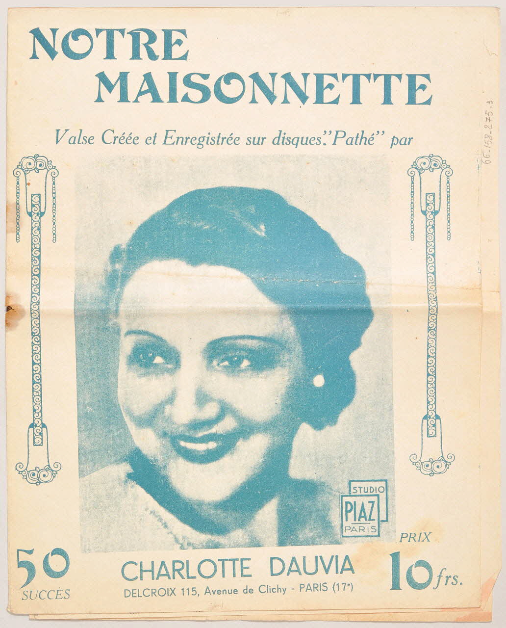 Mario Mariotti ; Henry Himmel ; Castillo Arenas ; Galiardini ; Charlys ; Rack ; Jean Lenoir ; Eugène Gavel ; Pierre Caudel ; Gaston Groener ; J. Gabriello ; André Saudemont ; Jules Combe ; Jean Marsac ; André de Badet ; Robert Marino ; Peppino Mendes ; Harry Bols ; Charlotte Dauvia ; René Raillet chanson partition de musique Île-de-France, France 1931 1966.158.275 Photo