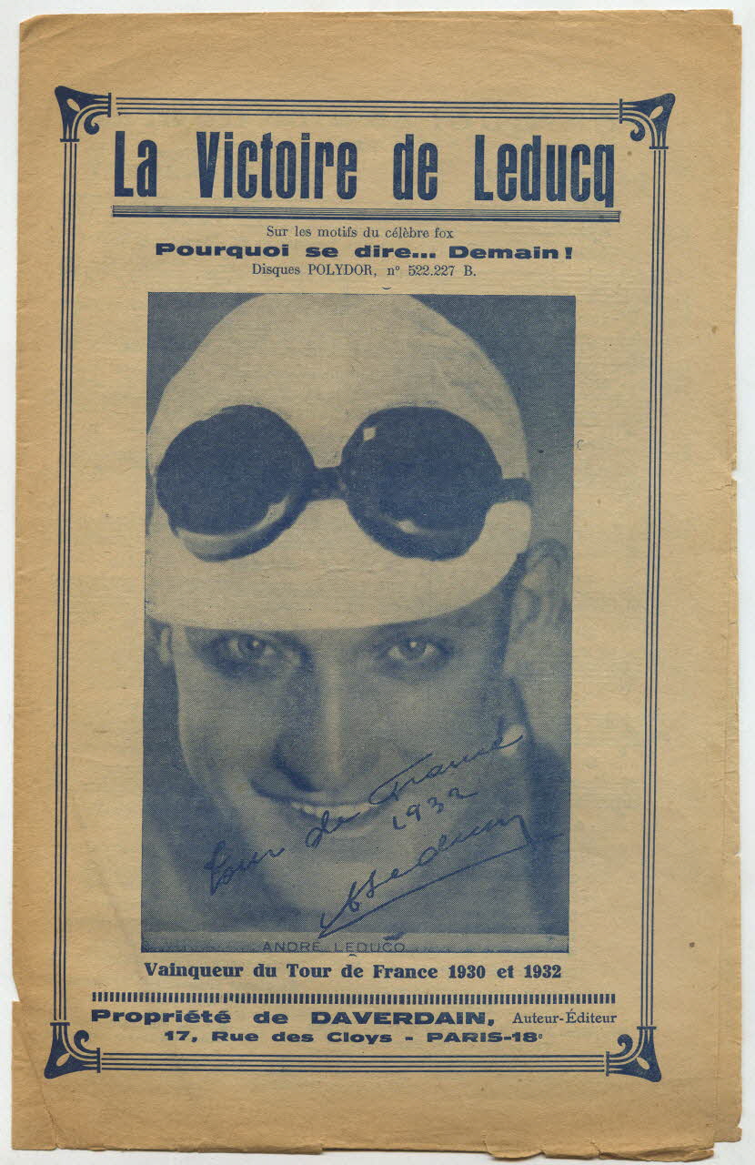 Aris ; Daverdain ; Study ; A. Olivier chanson petit format Paris 18ème 1932 1966.158.285 Photo