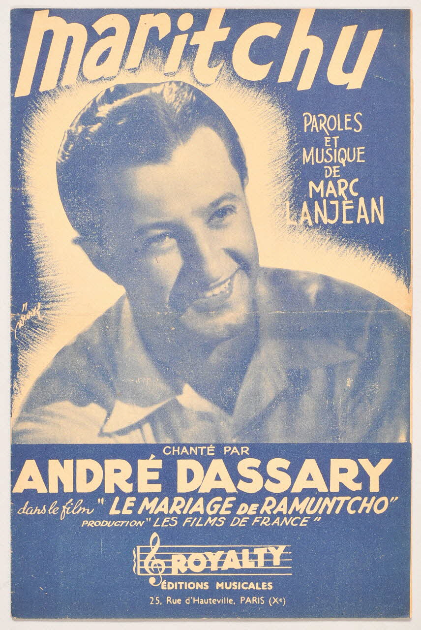 Marc Lanjean ; André Dassary ; Royalty; chanson petit format Paris 10ème 1947 1966.159.10 Photo