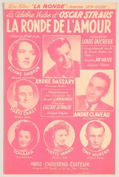 Louis Ducreux ; Oscar Straus ; Choudens chanson petit format 1950 1966.159.8 Photo