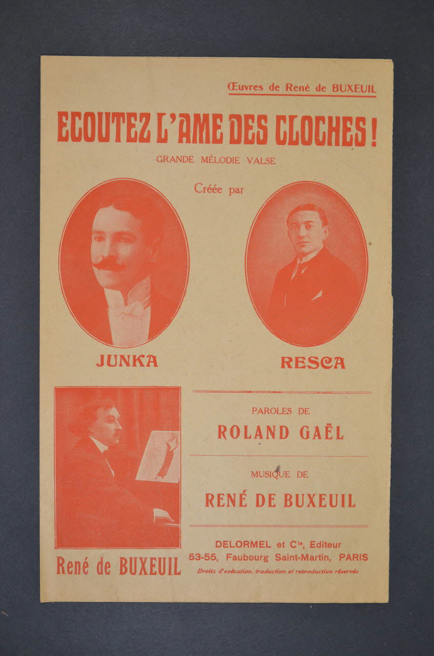 Roland GaëL ; René De Buxeuil ; Léonce Junka ; Resca ; Delormel Et Cie chanson petit format 1919 1967.178.3 Photo Mucem
