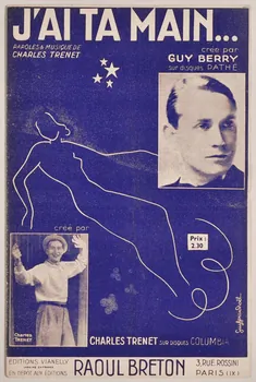 Charles Trénet ; Guy Berry ; Raoul Breton chanson petit format Paris 9ème 1937 1966.160.5 Photo