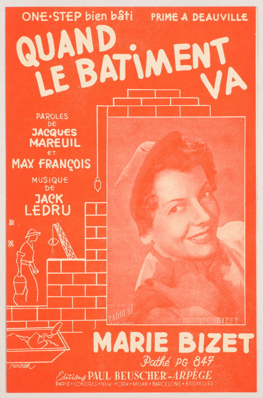 Jacques Mareuil ; Jacques Ledru ; Max François ; Marie Bizet ; Paul Beuscher chanson petit format Île-de-France, France 1953 1966.175.14 Photo