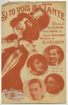 Léo Lelièvre ; Rudolph Nelson ; Henri Varna ; Fernand Rouvray ; Dréan ; Pierre Bayle ; Henri Alibert ; Jane Aubert ; Charles Brull chanson petit format Île-de-France, France 1925 1966.180.16  Photo
