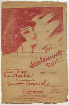 Rualten ; Ernest Arnold ; C. Oberfeld ; Fernand Pothier ; R. Philippon ; Alfred de Musset ; Ricordi, Editions chanson petit format Île-de-France, France 1928 1966.181.2  Photo