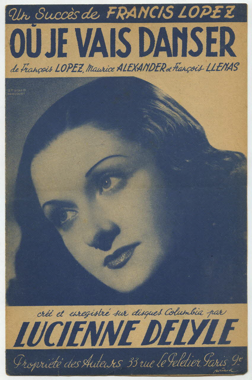 Maurice Alexander ; François Lopez ; François Llenas ; Lucienne Delyle ; La Lyre; chanson petit format Île-de-France, Paris 9ème 1946 1966.184.3 Photo