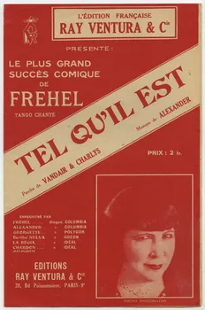 Maurice Vandair ; Maurice Alexander ; Charlys ; Fréhel ; Ray Ventura ; Cavel Et Cie chanson petit format Île-de-France, France 1937 1966.184.6 Photo