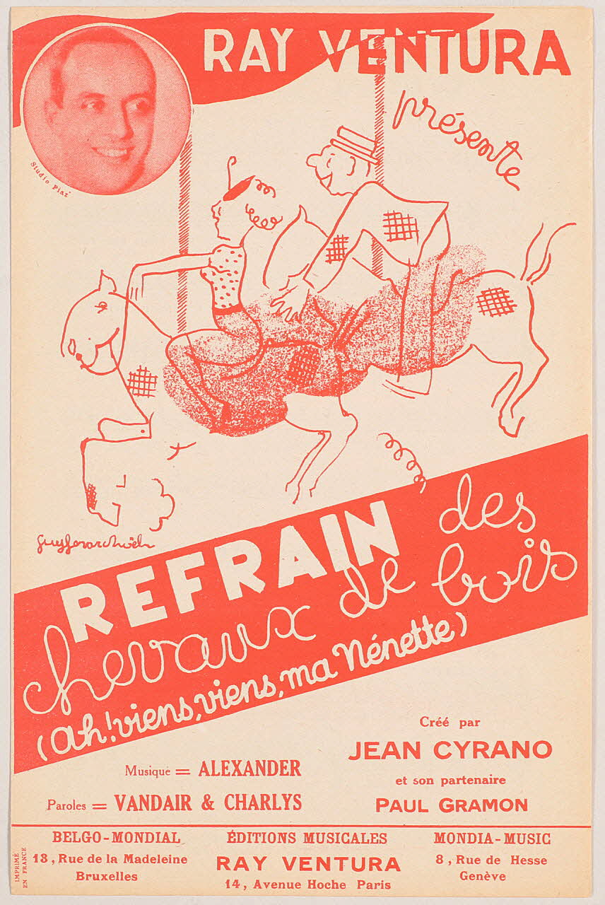 Maurice Vandair ; Maurice Alexander ; Charlys ; Ray Ventura chanson petit format Île-de-France, France 1936 1966.184.7 Photo