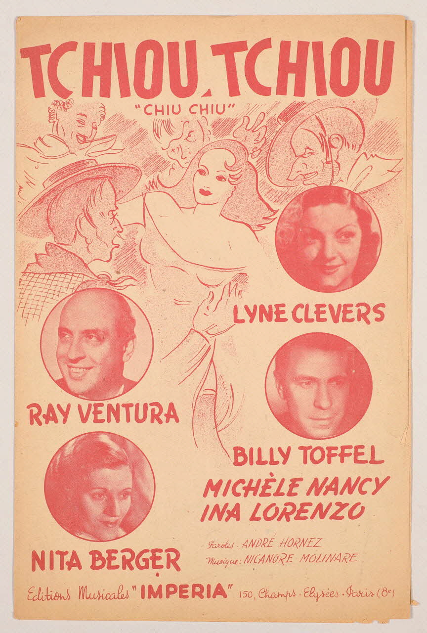 André Hornez ; Nicanore Molinare ; Lyne Clevers ; Ray Ventura ; Billy Toffel ; Nita Berger ; Imperia, Editions; chanson petit format 1946 1966.187.31 Photo