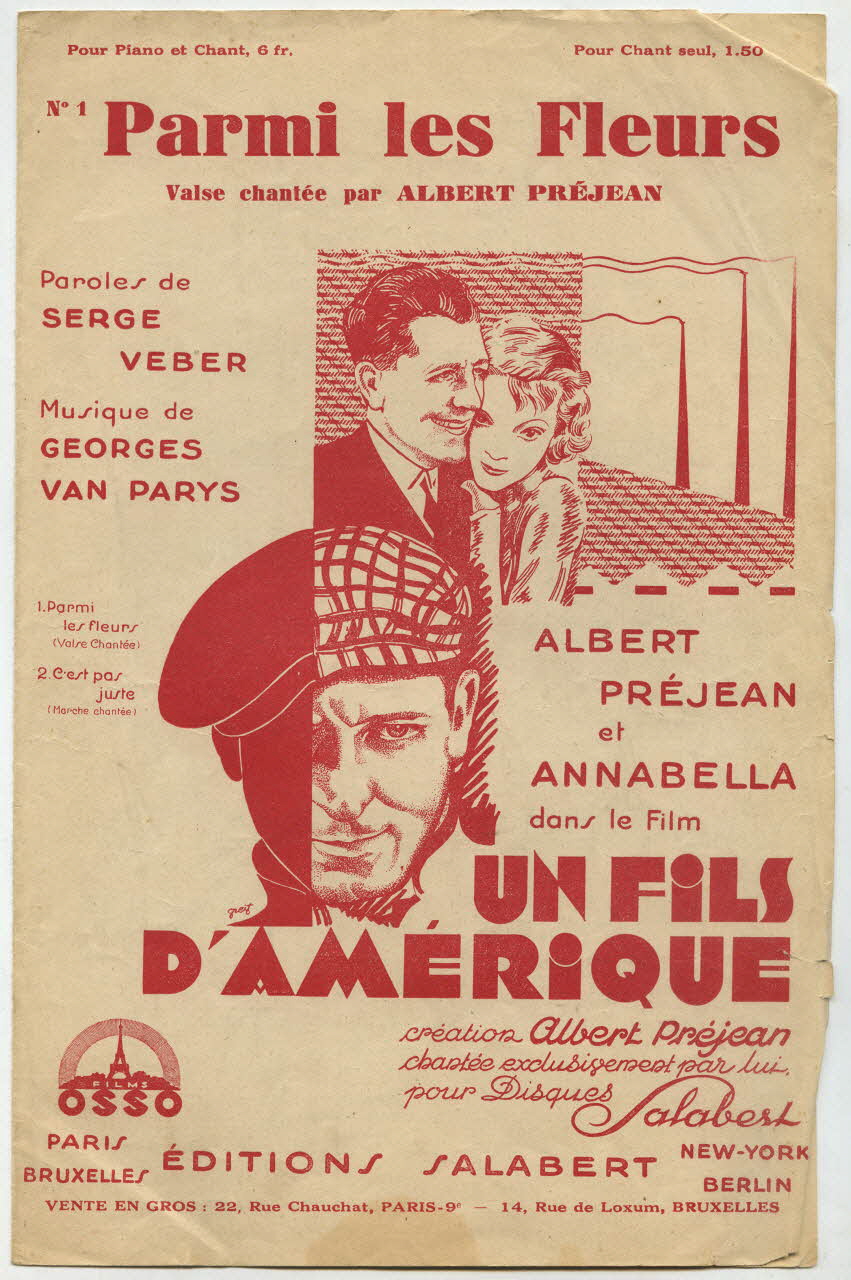 Serge Veber ; Georges Van Parys ; Albert Préjean ; Annabella ; Francis F. Salabert chanson petit format Île-de-France, France 1932 1966.189.113 Photo