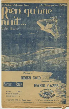 Didier Gold ; Mario Cazes ; Montmartre Edition chanson petit format Île-de-France, France 1925 1966.189.17  Photo