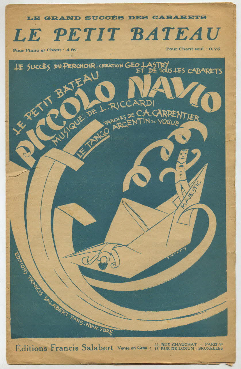 Charles-Alexis Carpentier ; L. Riccardi ; Géo Lastry ; Francis F. Salabert chanson petit format Île-de-France, France 1924 1966.189.35 Photo