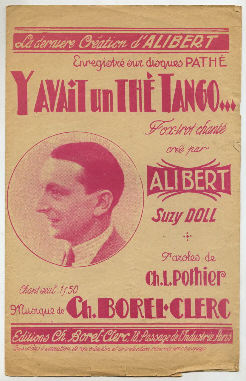 Charles-Louis Pothier ; Charles Borel-Clerc ; Henri Alibert chanson petit format Île-de-France, France 1928 1966.190.67 Photo