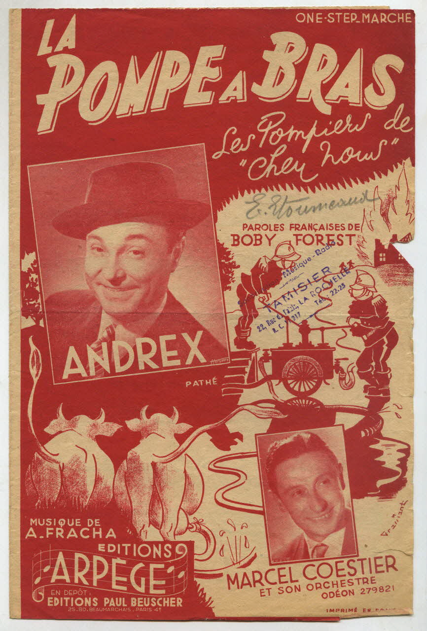 Boby Forest ; A. Fracha ; Andrex ; Marcel Coestier ; Paul Beuscher chanson petit format Île-de-France, France 1949 1966.190.69 Photo