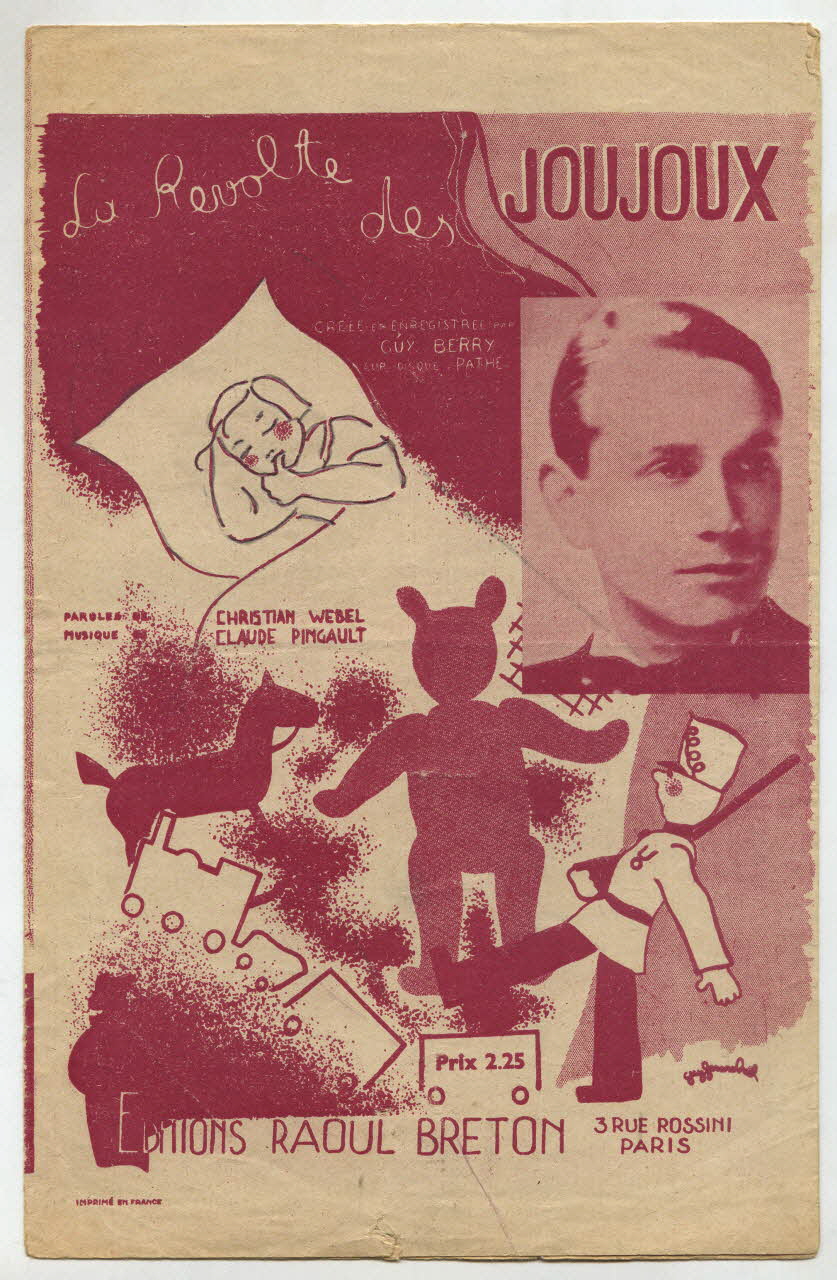 Christian Webel ; Claude Pingault ; Guy Berry ; Raoul Breton chanson petit format Île-de-France, France 1937 1966.190.75 Photo