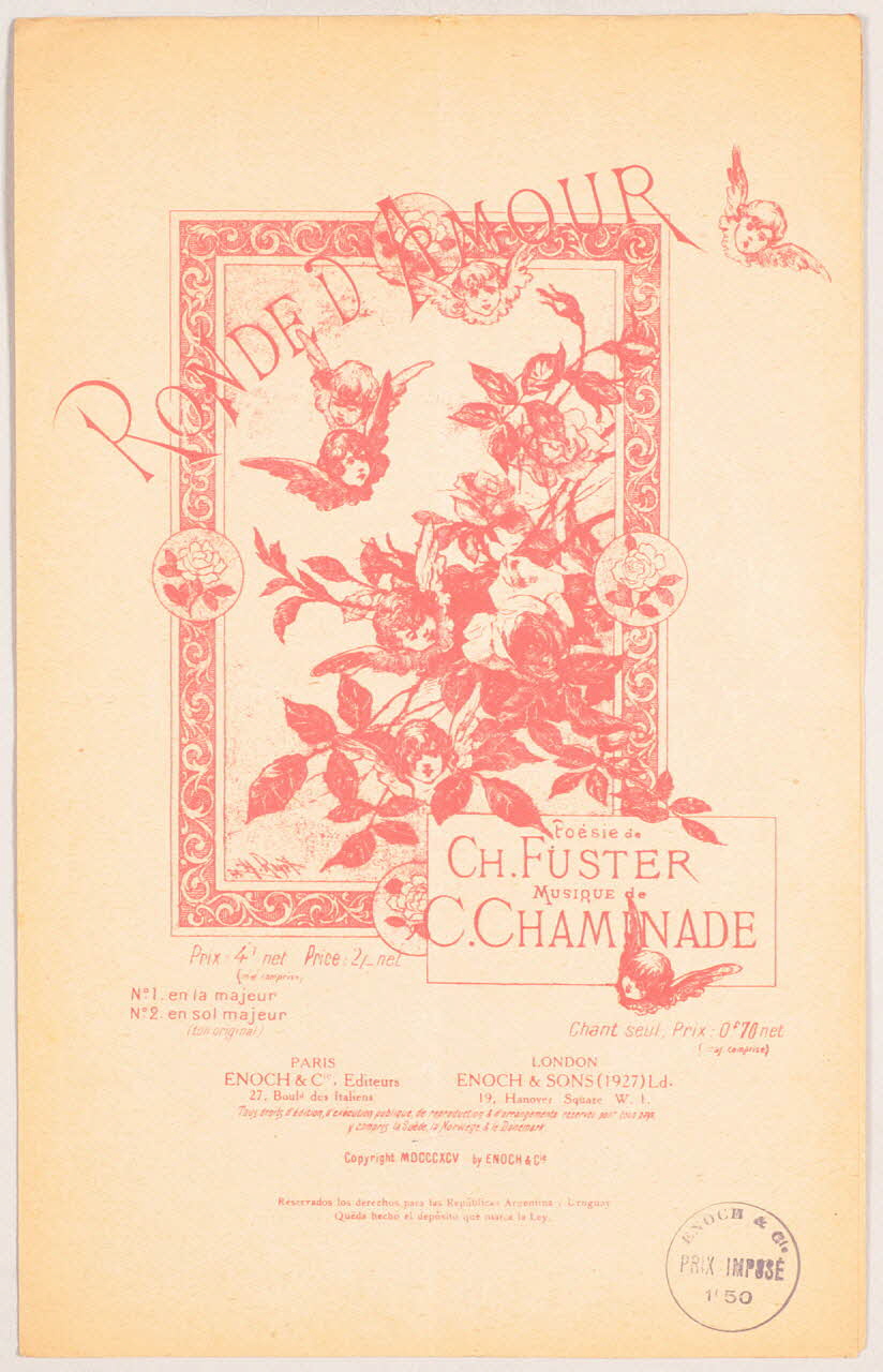C. Chaminade ; Charles Fuster ; Enoch & Cie chanson petit format 1895 1966.199.86 Photo