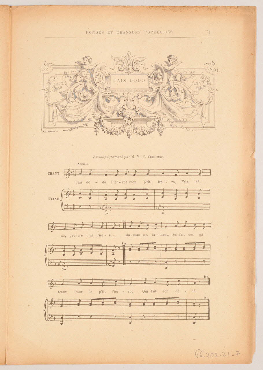 chanson petit format 1966.202.21.6-7 Photo