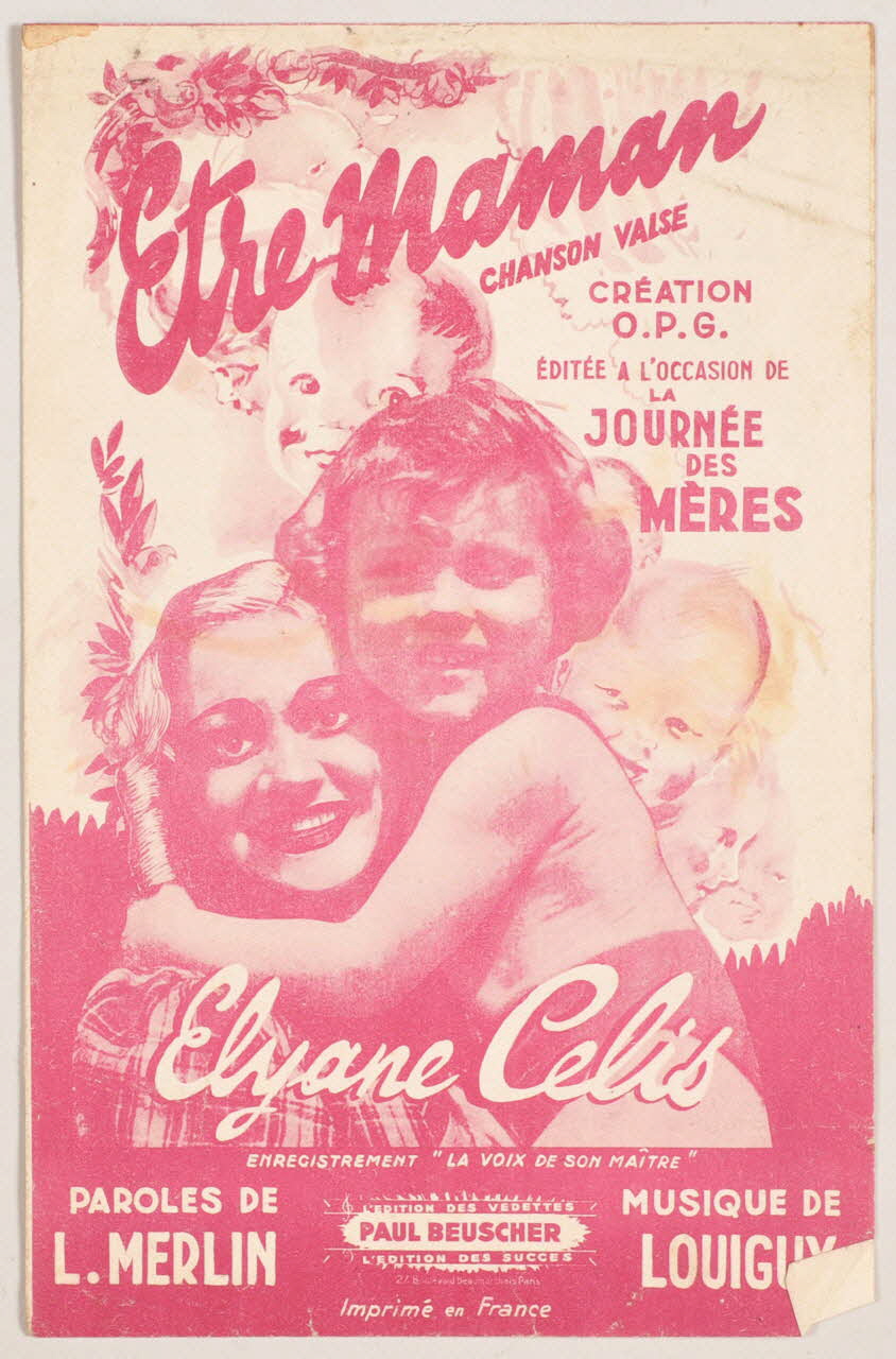 Louiguy ; Louis Merlin ; Elyane Célis ; Paul Beuscher chanson petit format 1943 1966.203.15 Photo