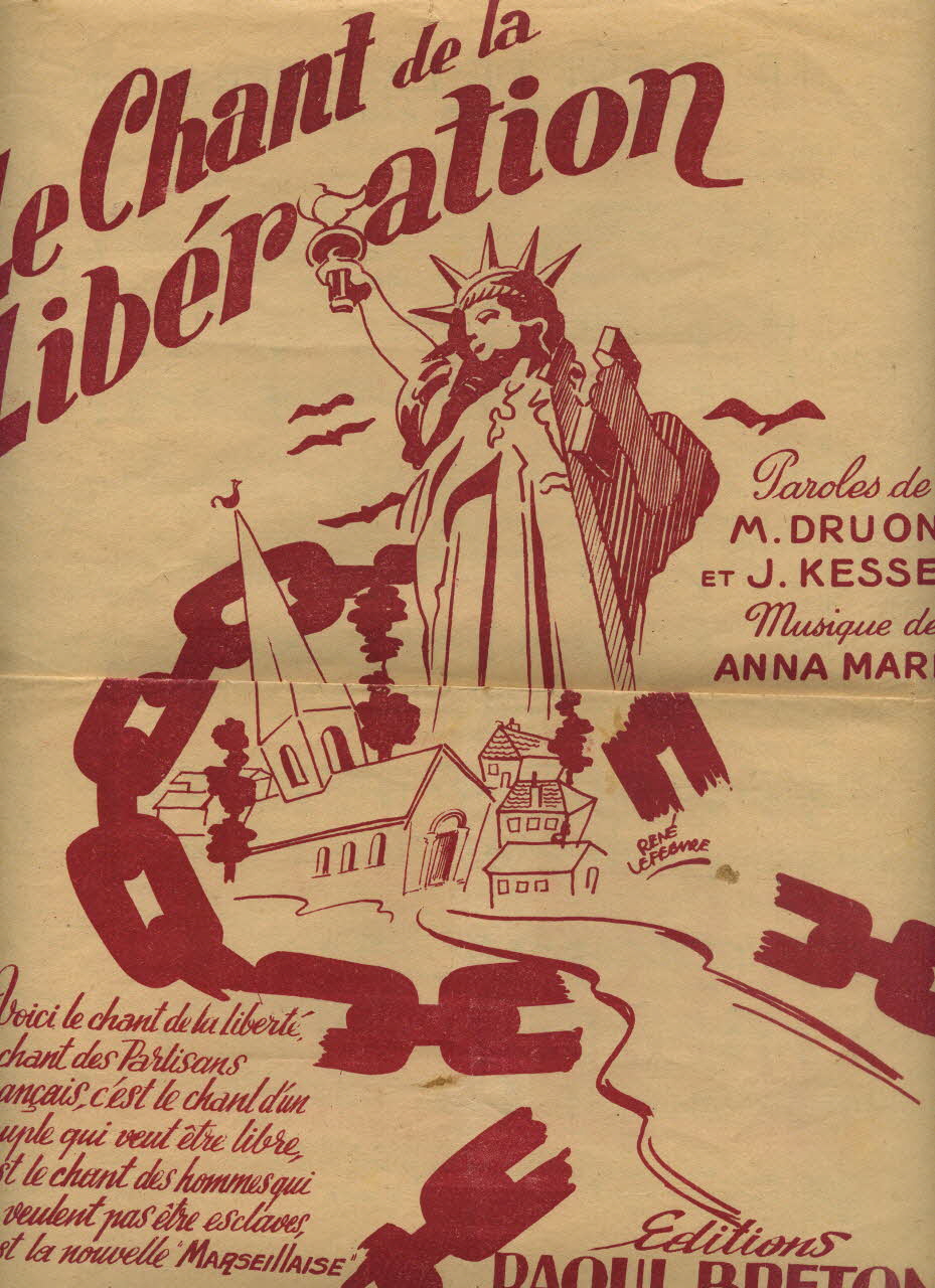 partition de musique Le chant de la libération 1967.179.107 Photo