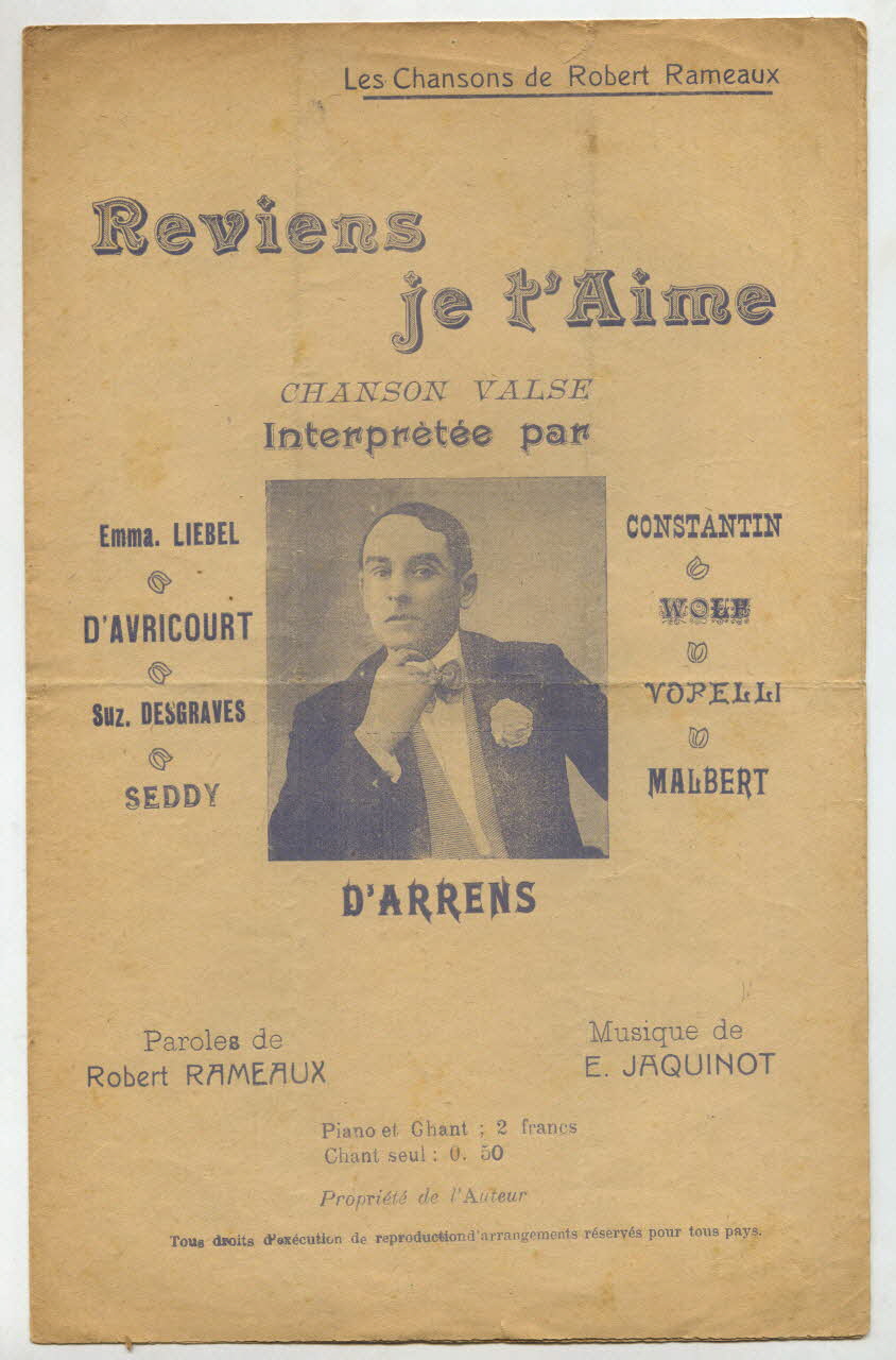 chanson petit format 1967.179.131 Photo