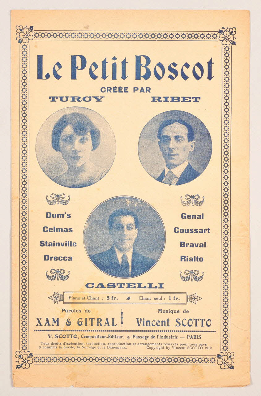 partition de musique petit format 1967.179.152 Photo