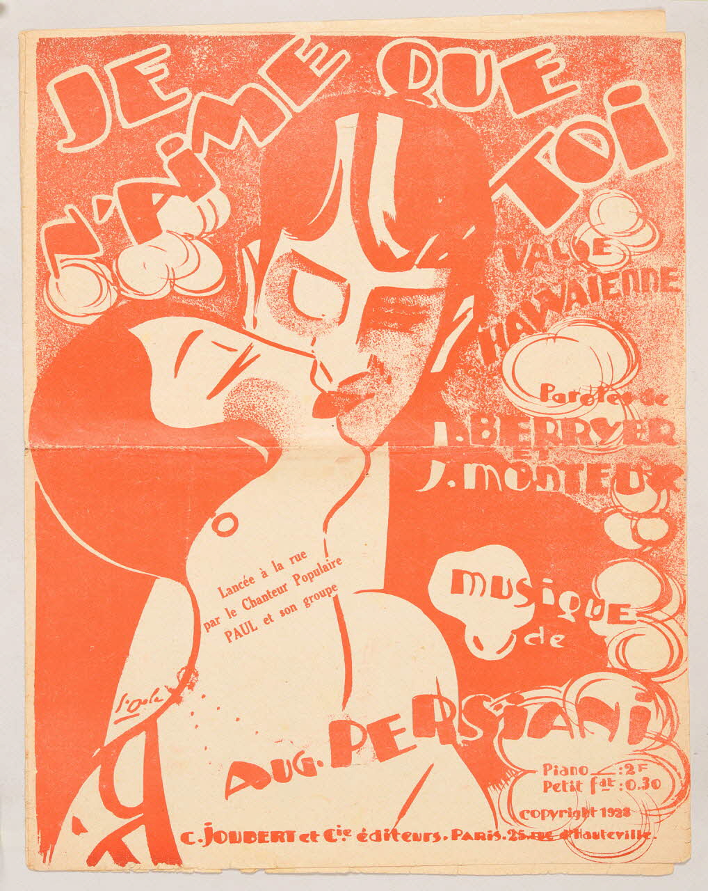 partition de musique Le sultan 1967.179.190.1 Photo