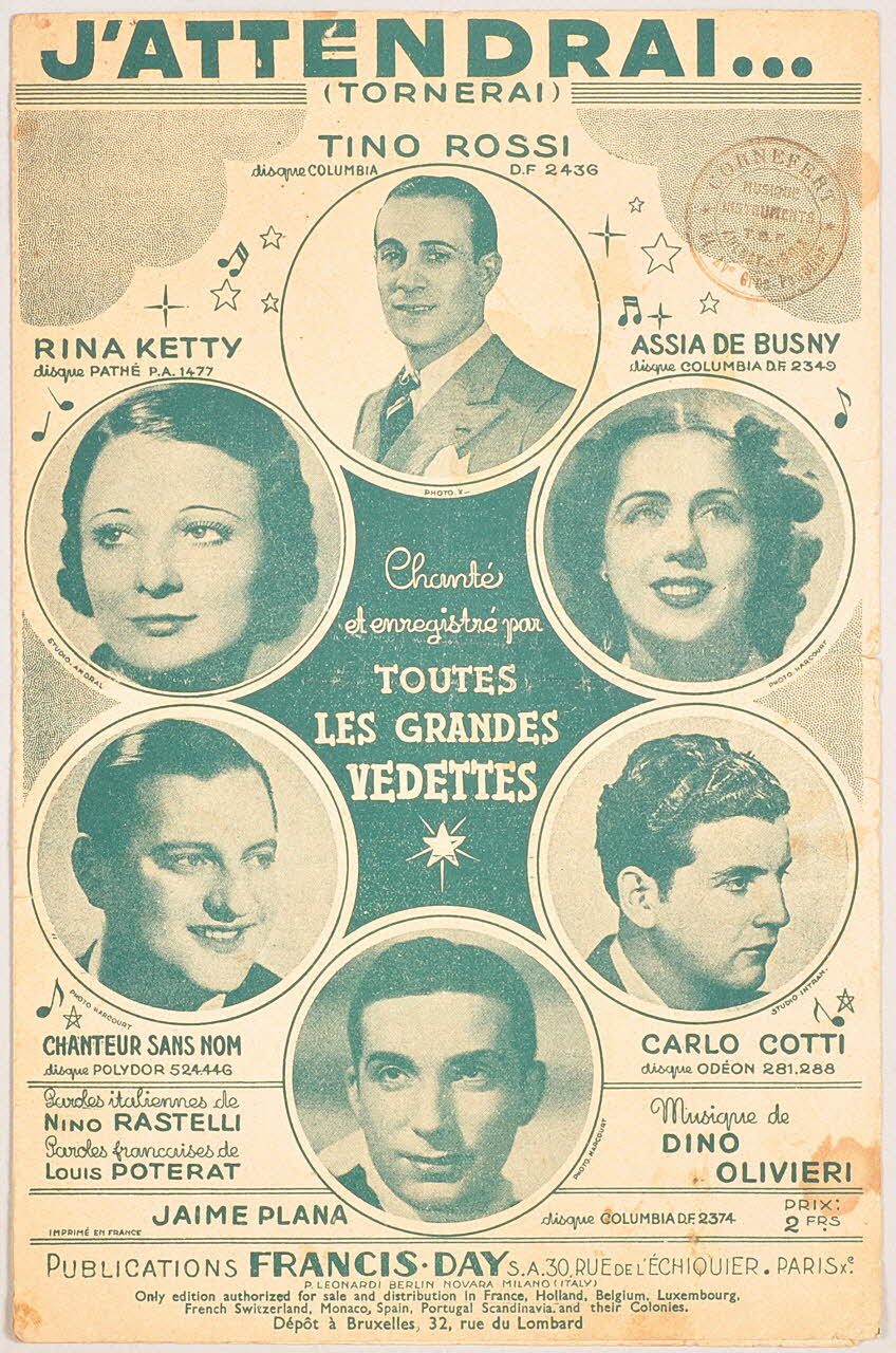 chanson petit format 1967.179.87 Photo