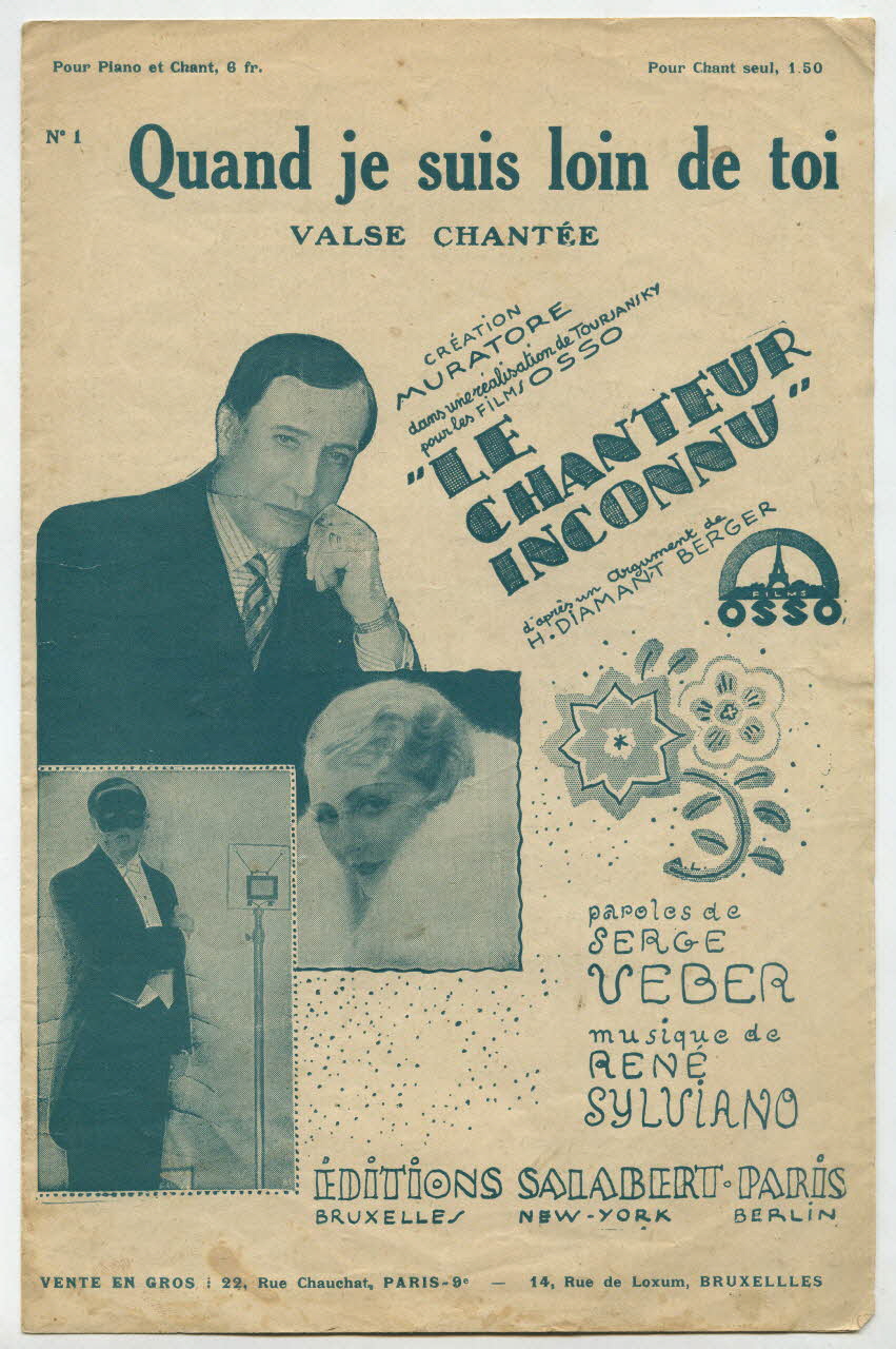 Serge Veber ; René Sylviano ; Francis F. Salabert chanson petit format Île-de-France, France 1931 1965.183.46 Photo