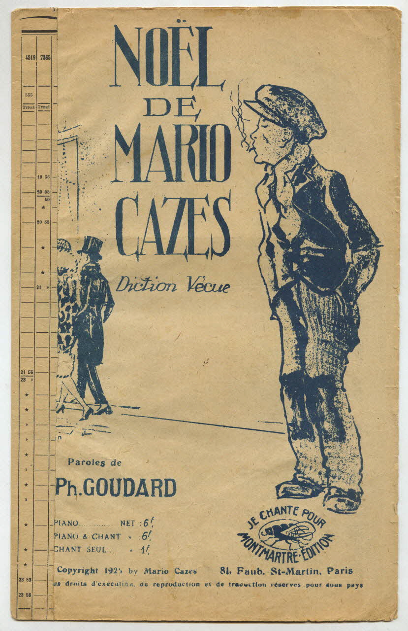 Philippe Goudard ; Mario Cazes chanson petit format 1925 1965.183.57 Photo