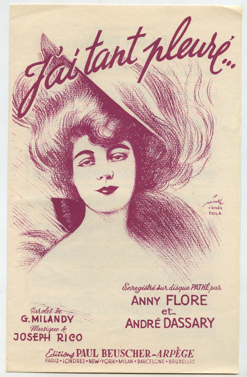 Joseph Rico ; Georges Millandy ; Anny Flore ; André Dassary ; Paul Beuscher ; Dillard Et Cie chanson petit format Île-de-France, France 1954 1969.88.104 Photo