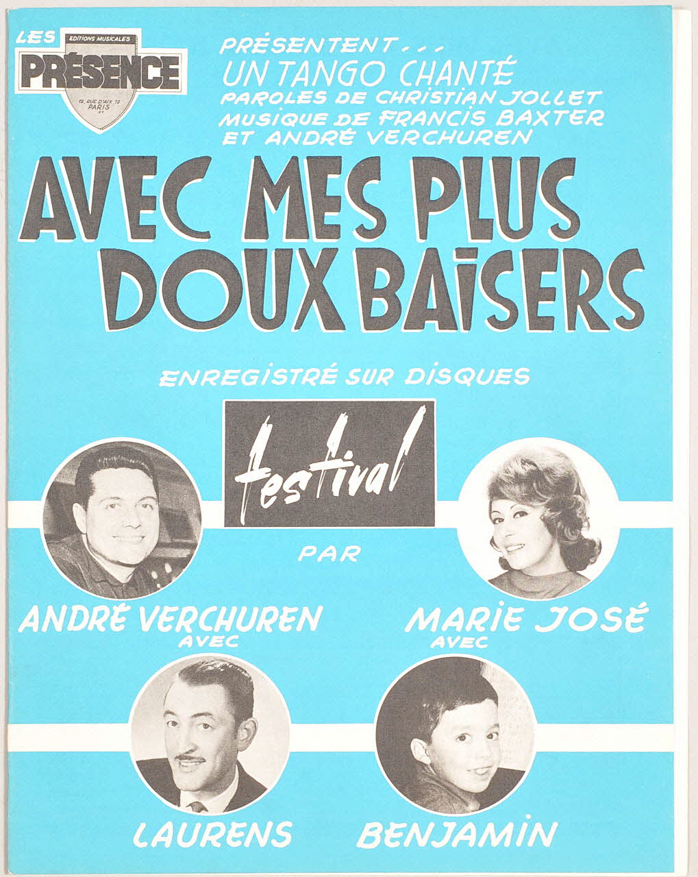 partition de musique Avec mes plus doux baisers 1969.88.1081 Photo