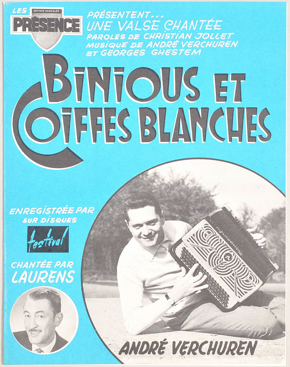 partition de musique Binious et coiffes blanches 1969.88.1082 Photo