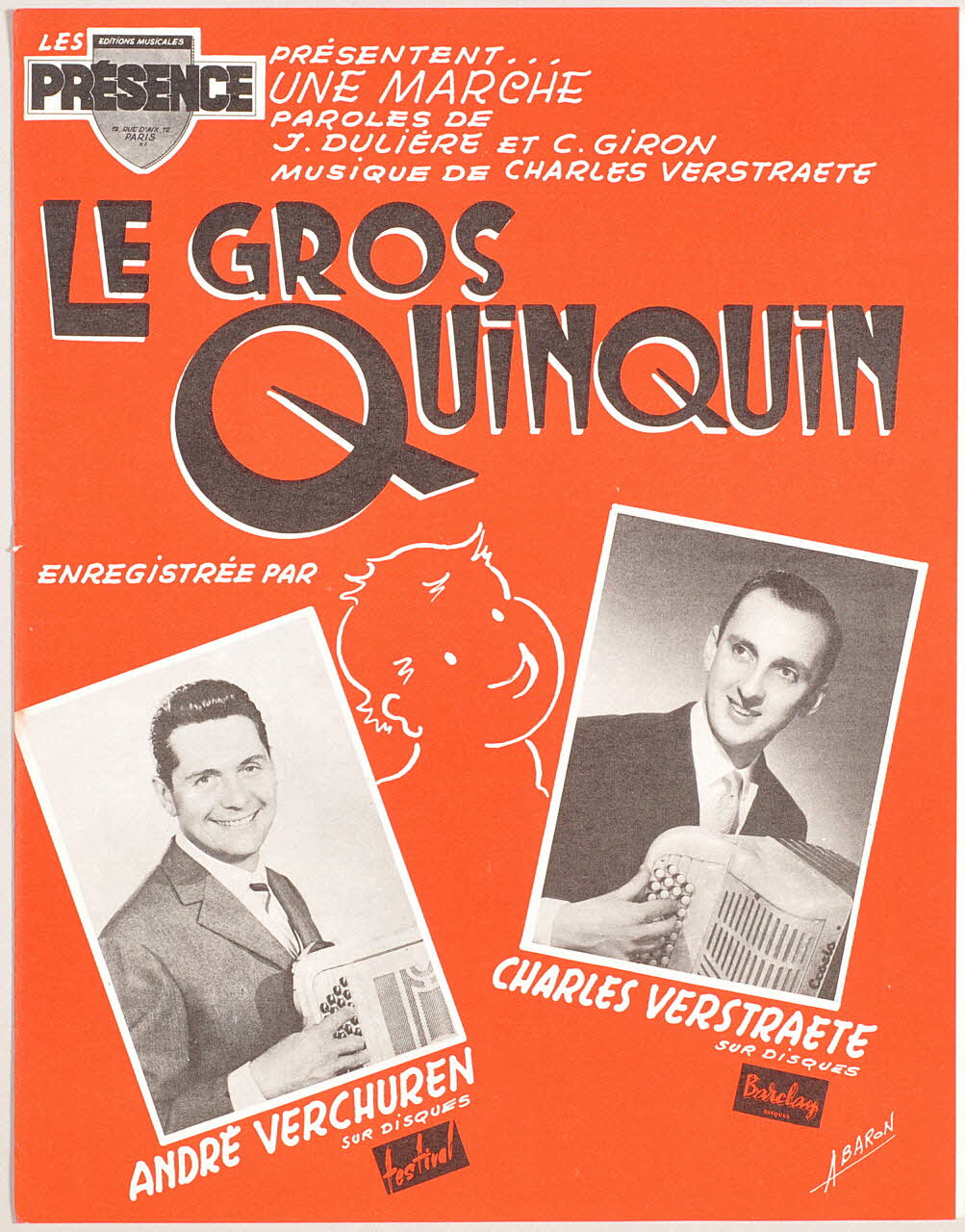 partition de musique Le gros Quinquin 1969.88.1086 Photo