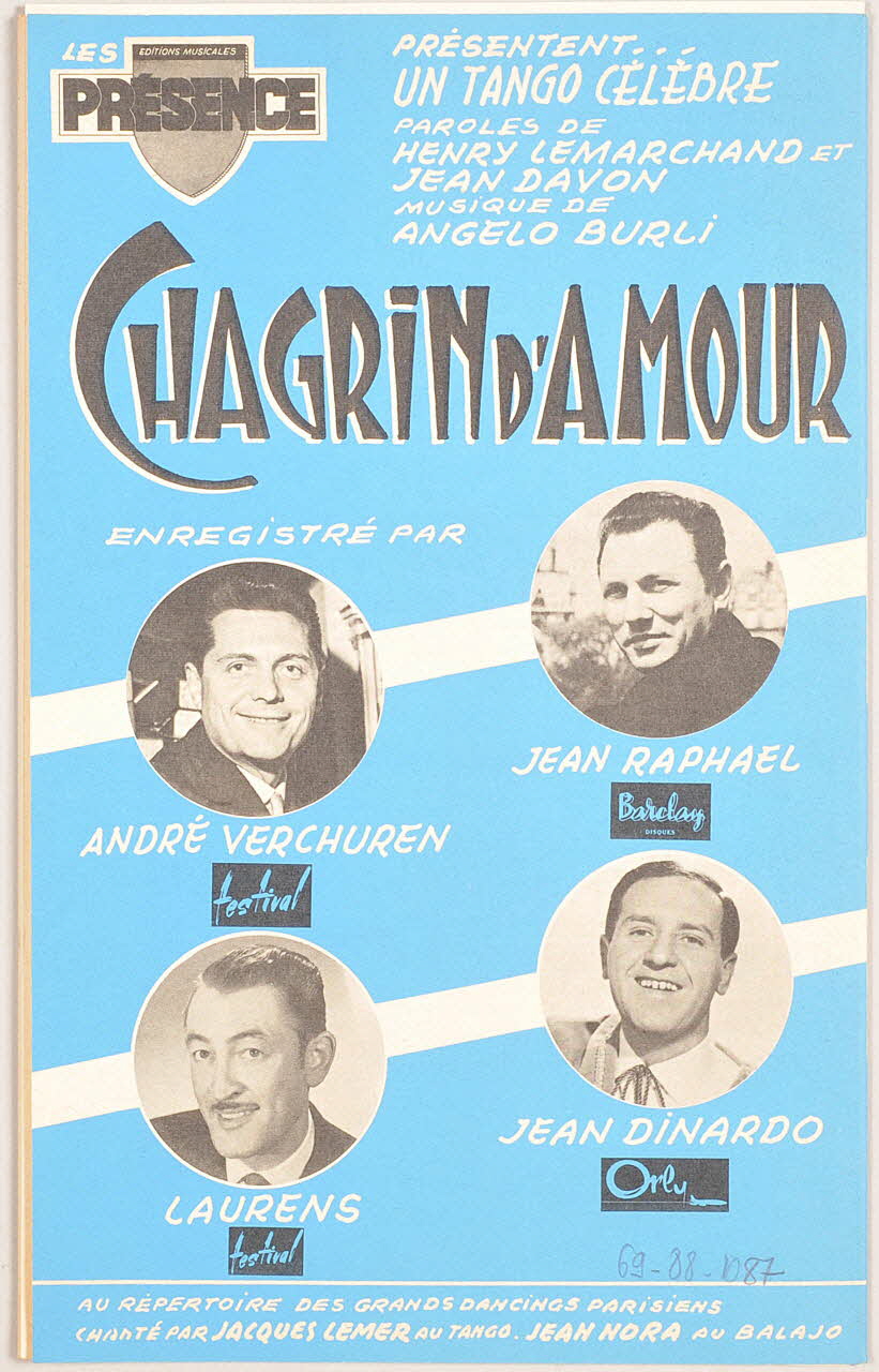 chanson petit format 1969.88.1087 Photo