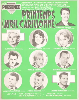 partition de musique Printemps (avril carillonne) 1969.88.1089 Photo