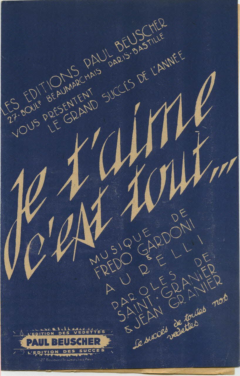 chanson petit format 1969.88.113 Photo