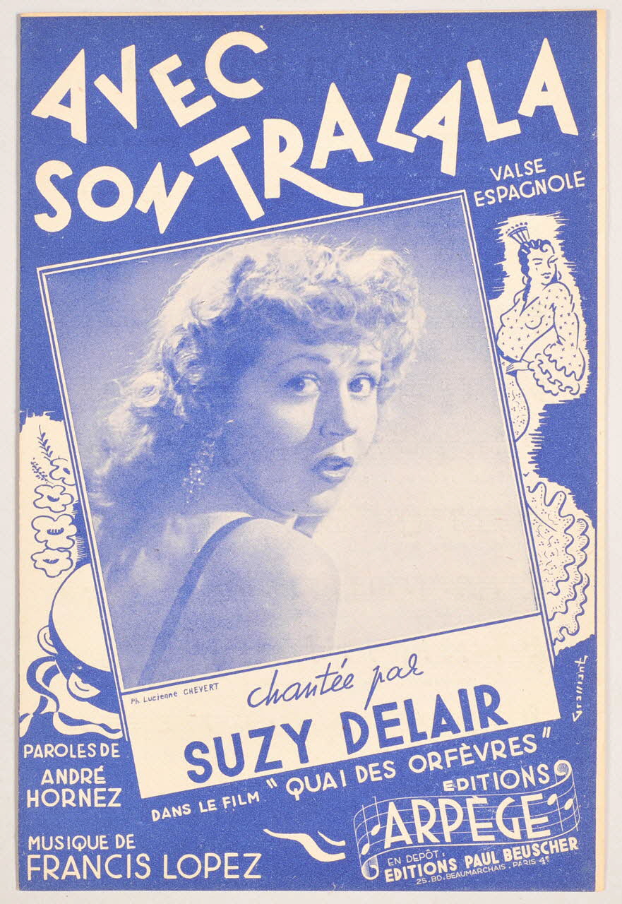 Francis Lopez ; André Hornez ; Suzy Delair ; Arpège; chanson petit format 1947 1969.88.14 Photo